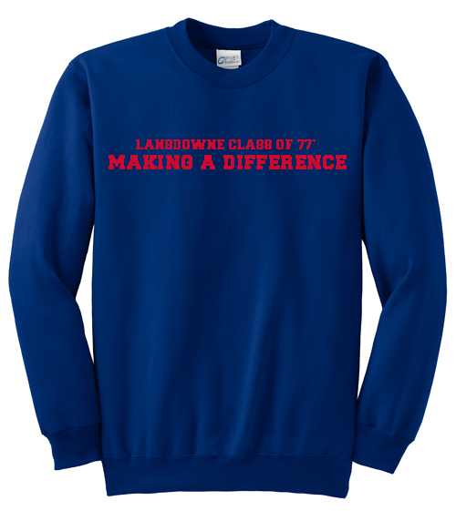 Lansdowne Royal Blue Crewneck Sweatshirt – Itz Done