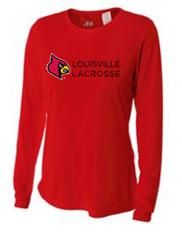 Womens Uni of Louisville Cardinals #37 Game Used Pink Jersey BCA Lacrosse L  552